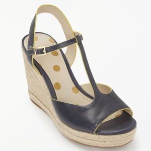 Boden Carrie Espadrille Wedge, Dark Navy Sz 40